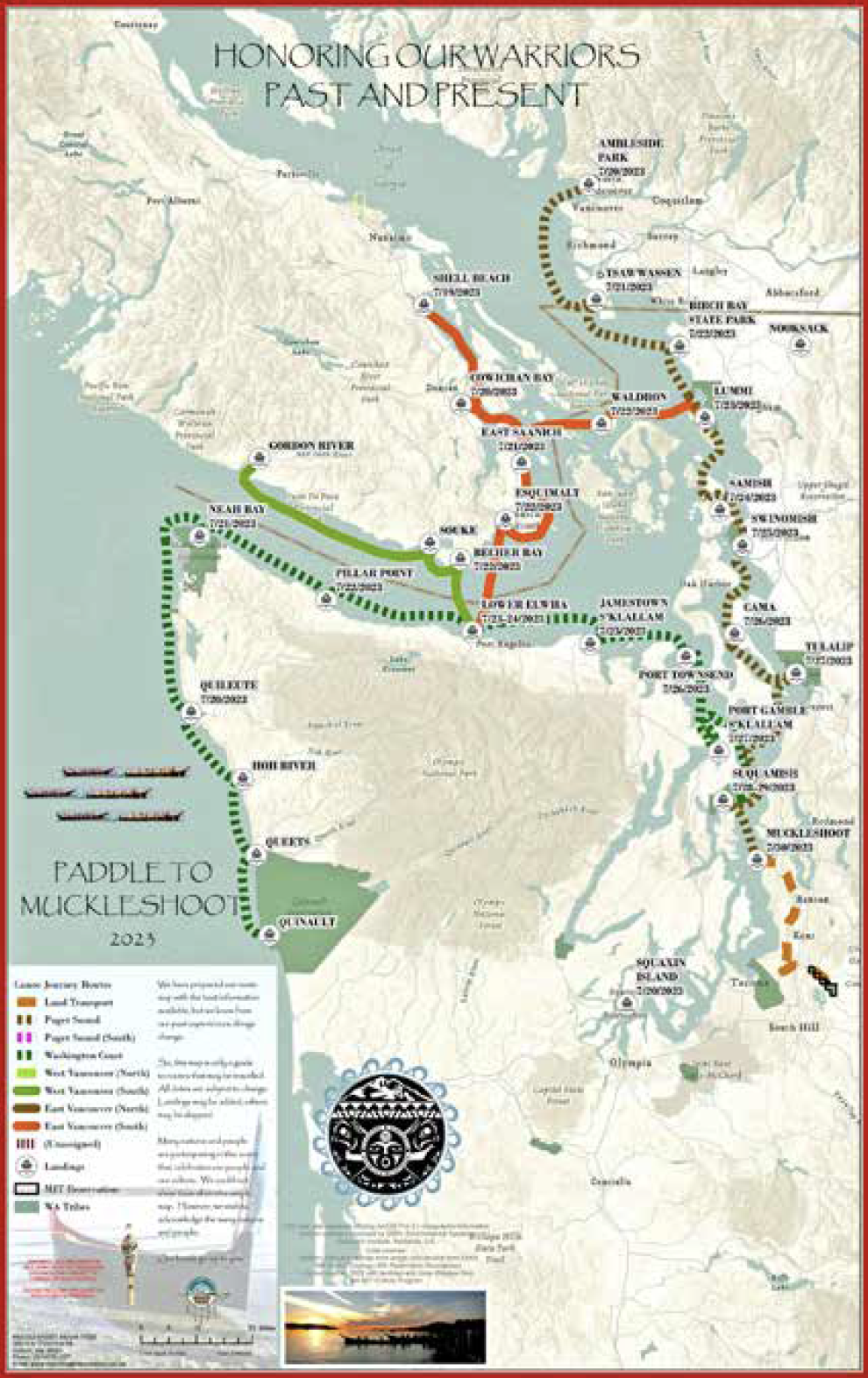 Muckleshoot Canoe Journey Hosting 2023 Honoring Our Warriors Past